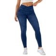 thumbnail image 2 of Jeggings for Women 2026 Trendy Washed Blue High Waisted Stretchy Denim Pants Slim Fit Tight Leggings Workout Yoga Pants, 2 of 6