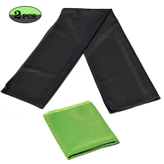 Cooling 2 Pack Cooling Towel Soft Breathable Travel Ice Towel For Gym Fitness Workout Yoga Sport Running Camping Hiking