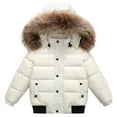 thumbnail image 2 of Otqutp Kids Metallic Puffer Jacket Windproof Freezer Suits Fleece Hooded Thick Padded Parka Down Coat Winter Warm Cozy Snowsuit, 2 of 4