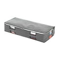 thumbnail image 3 of Under Bed Storage Containers, for Blanket, Clothing, Comforter, Sweaters, Linen Sheets, Wrapping Paper Closet Organizers and Storage Bins, Foldable Underbed Storage Boxs 17.1x38.2x7.9Inch Gray, 3 of 4