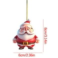 thumbnail image 5 of SDJMa Christmas Santa Claus Ornaments, Cute Cartoon Santa Claus Hanging Ornaments for Xmas Tree Car Backpack Home Holiday Party Decorations, 5 of 8
