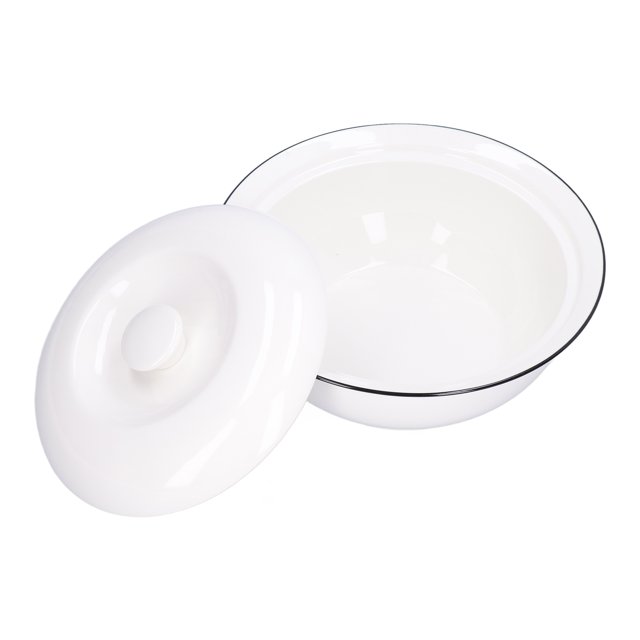 Noref Bol à Soupe 9 Po avec Couvercle Grande Capacité 1500ml Bol à Ragoût Inoffensif Bol de Cuisine en Céramique Blanche, Bol à Ragoût, Bol à Soupe Grande Capacité