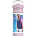 thumbnail image 4 of (2 pack) Thermos Kids Stainless Steel Funtainer Water Bottle with Straw, Dishwasher Safe, Leak Proof, Frozen, 14 oz, 4 of 15