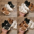 thumbnail image 6 of 2PCS Baby Girls Princess Shoes with Hair Band, Infant Non-Slip Soft Sole Cute Shoes, 6 of 7