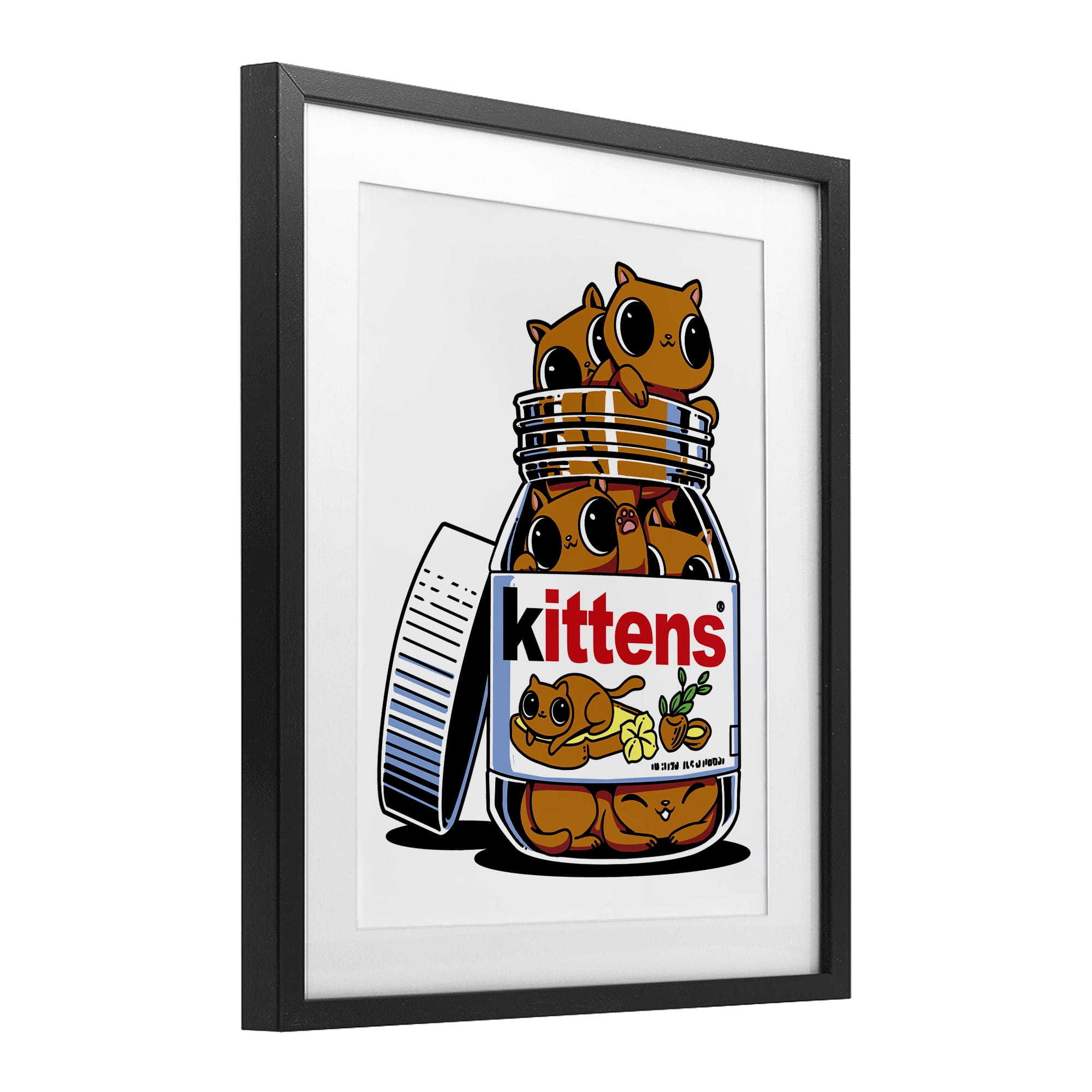 Stupell Industries Hazelnut Spread Cats Black Framed Print Under Glass, design by Tobe Fonseca