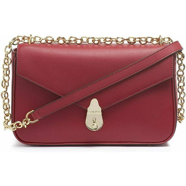 CALVIN KLEIN THE STATEMENT SERIES LOCK Shoulder Bags Handbag B4HP MSRP $228  (Red) 