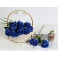 thumbnail image 3 of Muchenggift Artificial Silk Blue Rose Wedding Bouquet (12 Count), 3 of 5
