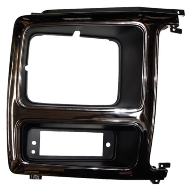 bisel f150/250 1980 al 1986 ford derecho/pasajero genérica nuevo, bisel interior derecho para tablero de Ford F-150/F-250 1980–1986 con marco rectangular superior para medidor y abertura inferior para radio, vista frontal con acabado negro brillante y bordes moldeados, 1 pieza, nº de parte 131808-755120. A menudo también se usa para reemplazo de consola de instrumentos en restauraciones de cabina.