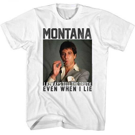 Scarface Montana White Adult T-Shirt 4Xl