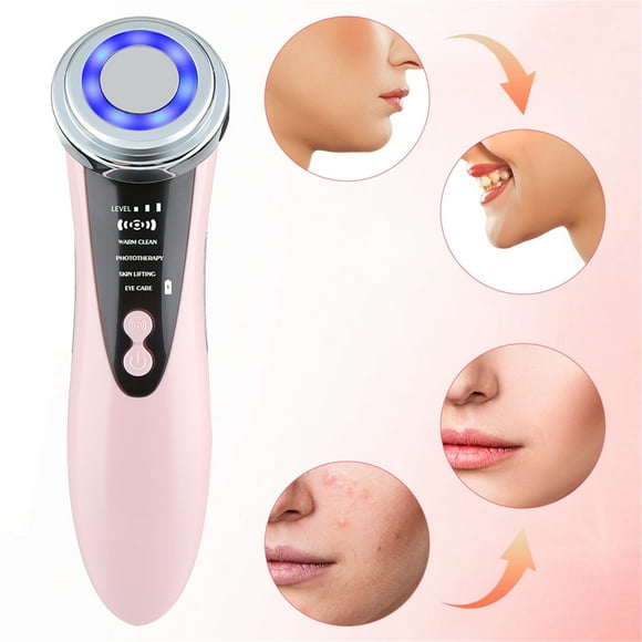 AFD 5 IN 1 Facial Skin Care Massager, Facial Skin Beauty Deep Clean Instrument - Face Cleaner Lifting/Lift & Firm Tighten Skin Wrinkles/Skin Care Tools,Pink