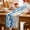 White Brown Blue, variant on Coastal Beach Table Runner, Blue Ocean Starfish Shell Seashore Sand Washable Cotton Linen Table Runners 108 Inches Long, Dresser Scarf Runner for Dining/Living Room/Kitchen/Square Tables 13''x108''