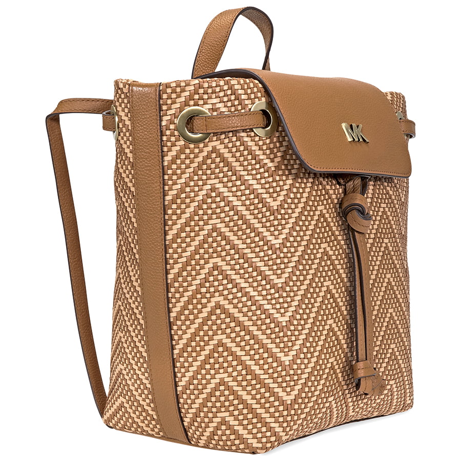 junie medium woven leather backpack