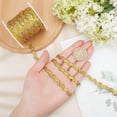thumbnail image 3 of 1 Roll 27yd/25m Glitter Gold RIC Rac Trim Ribbon Metallic Wave Sewing Bending Fringe Trim 5mm/0.2 inch for Sewing Flower Making Wedding Party Lace Ribbon Craft Gold, 3 of 9