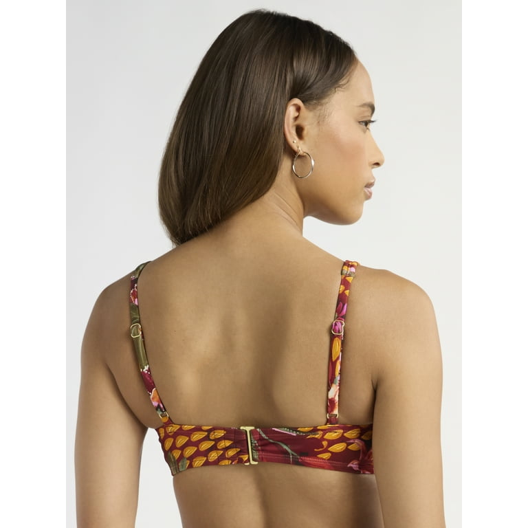 Sofia by Sofia Vergara Women's Ring Front Bralette Swim Top