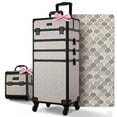 thumbnail image 1 of BYOOTIQUE Makeup Train Case Trolley w/ Cube Case Cosmetic Organizer Art Deco Graphite, 1 of 9