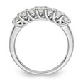 thumbnail image 2 of 14K White Gold Ring Band Wedding Diamond Square 7-Stone , Size 5, 2 of 6
