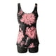 thumbnail image 3 of Gibobby Trajes de Baño para Mujer Las mujeres Swimmit Dos piezas Floral Imprimir trajes de baño Tank Top con boyshorts trajes de Swimming(Rosa,M), 3 of 5