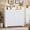 Eight-drawer cabinet (white with texture), variant on MemoryField 5 Drawer Dresser for Bedroom - 51” Tall Vertical Chest of Drawers with LED Light and Charging Station, for Living Room, Entryway, Hallway, White