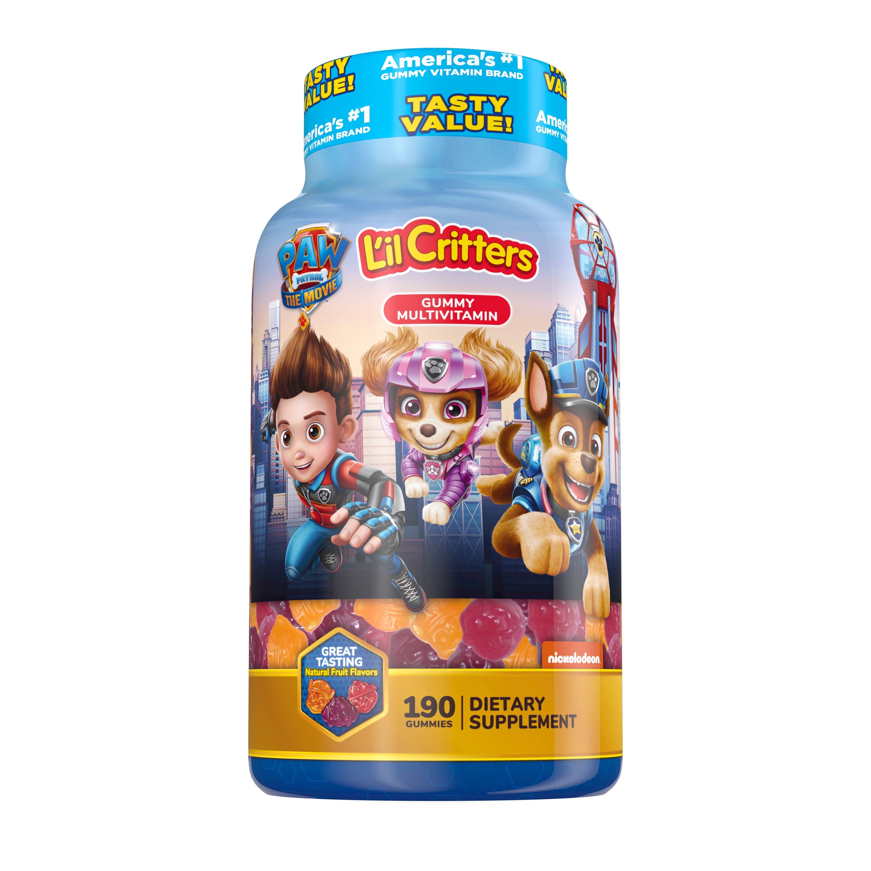 L'il Critters Paw Patrol Complete Multivitamin Gummies, 190ct