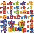 thumbnail image 1 of Joyfy S.T.E.M. Alphabots Transforming Alphabet Letter Robots – Educational Toy Set for Kids, 26 PCS, Build 3 Giant Robots, 1 of 9