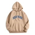 thumbnail image 1 of toraway Chandails à Col Rond Hommes Fins Hommes Femmes Lettre Graphique Imprimé à Capuche Col à Capuche Manches Longues Sweatshirt Tops TTG, 1 of 3