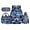 Camo Lightning Shark, variant on Blue Camo Lightning Ocean Shark 4PCS School Backpack Set, 17 Inch Cool Boys Daypack with Insulated Lunch Bag, Pencil Pouch and Water Bottle Holder for Sea Animal Lovers