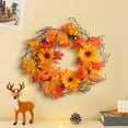 thumbnail image 5 of VerPetridure Thanksgiving Wreath for Front Door Fall Wreath Fall Decorative Wreath for Thanksgiving Decorations Indoor Outdoor Farmhouse Party Supplies, 5 of 8