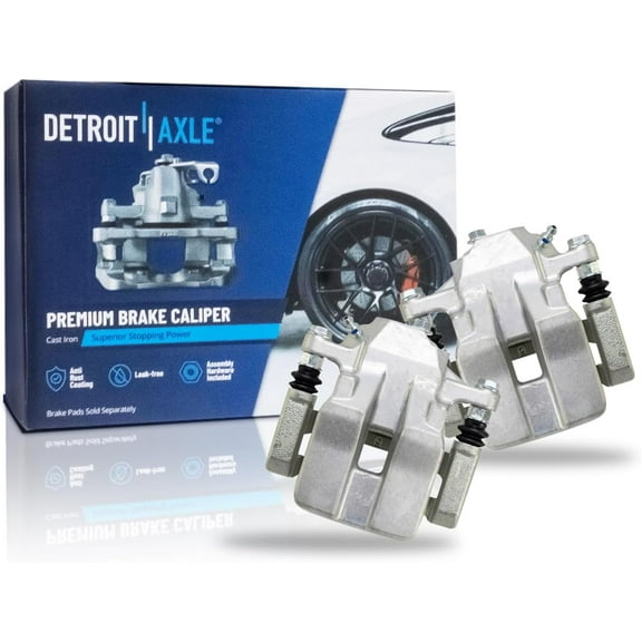 Detroit Axle - Rear Brake Calipers with Brackets Replacement for 2012 2013 2014 2015 2016 2017 2018 Toyota RAV4-2pc Set