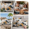 thumbnail image 5 of Blue Yellow Fall Outdoor Waterproof Pillow Covers, Pumpkins Maple Leaf Thanksgiving Decorative Square Throw Pillowcase Sofa Cushion Sham for Patio/Couch/Chair, 18"x18" 2 Pack, 5 of 8