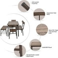 thumbnail image 3 of Kitchen Table Chairs Set of 6, Dining Table Set, 6-Piece Dining Room Table and Chairs with  for Home, Kitchen, 3 of 8