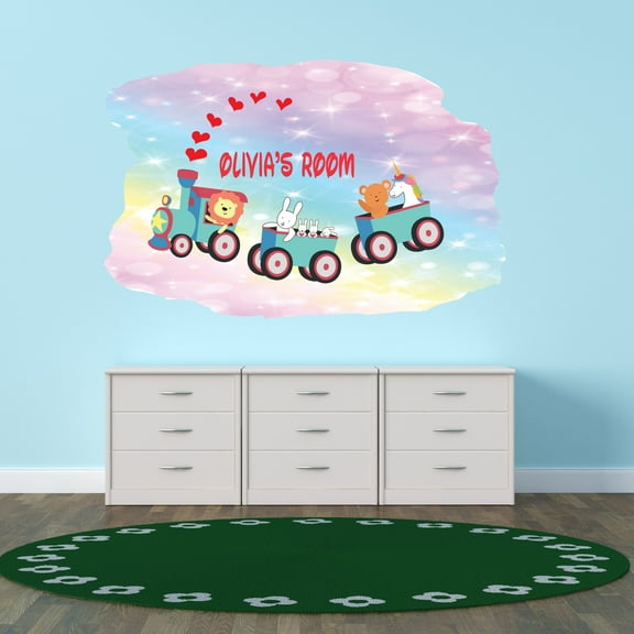 Personalized Day Care Wall Decals for Kids Room - Nursery Baby Toy Design Unicorn Teddy Bear Daycare Décor With Easy Installation Instructions Custom Name Sticker - Size: 10 In x 6 In