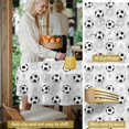 thumbnail image 5 of Football and Hexagon Gray Pattern Round Tablecloth 70"x70", Wrinkle Resistant Wipeable Table Cover for Kitchen Dining Room Picnic Patio and Party, 5 of 6