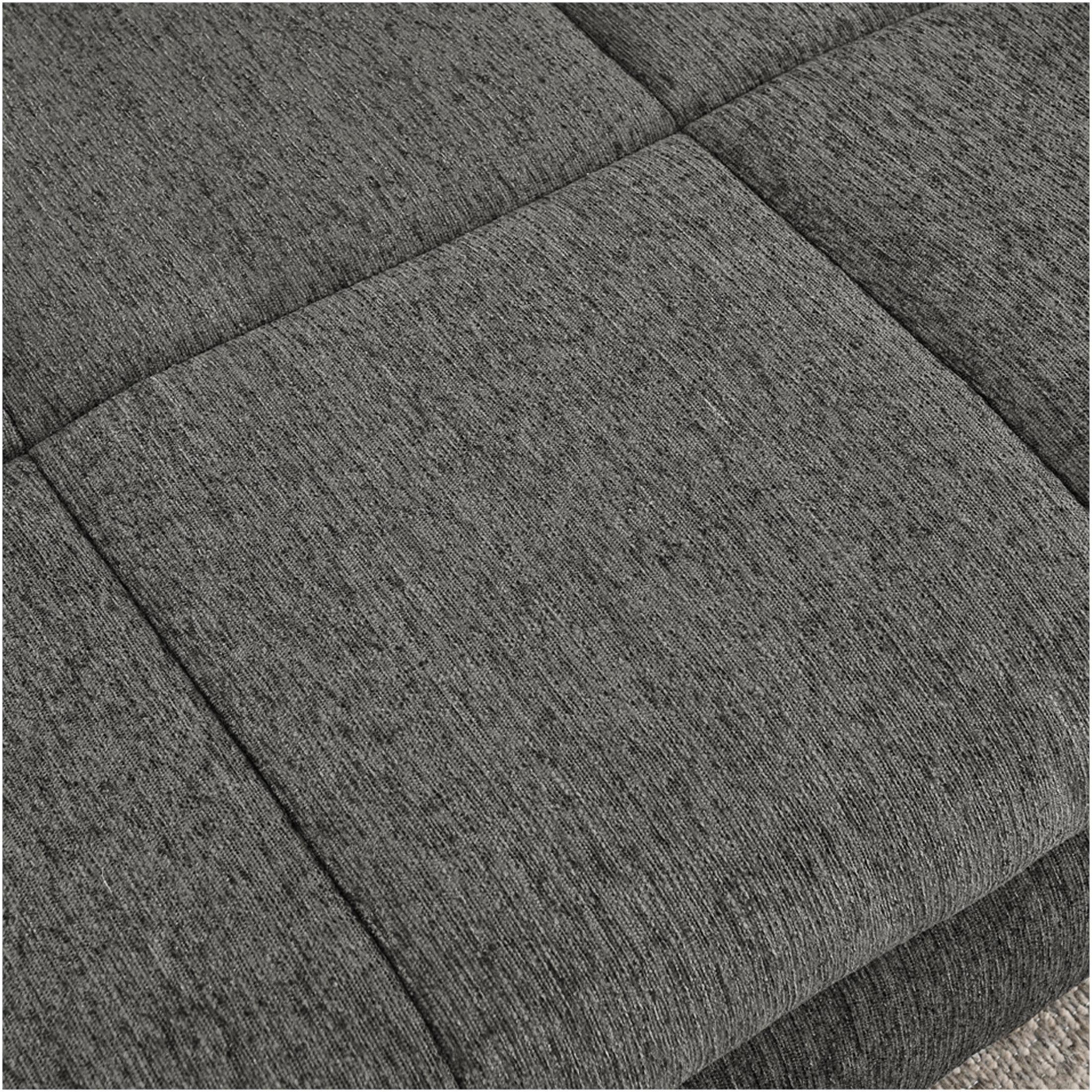 JERFIT Elevated Dog Bed for Large Dogs, Orthopedic Foam Sofa Bed with Backrest & Armrests, Breathable Linen Fabric Pet Bed, Supports up to 130lbs, Modern Furniture Design, Dark Grey