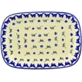 thumbnail image 2 of Polish Pottery 11¼-inch Platter (Boo Boo Kitty Paws Theme) Hand Painted in Boleslawiec, Poland + Certificate of Authenticity, 2 of 6
