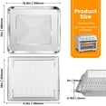 thumbnail image 2 of Air Fryer Basket Tray Replacement 2Pack for Cuisinart TOA-60 TOA-65 TOA-70, 2pcs 12.4 * 11'' Mesh Steel Basket Wire Rack Accessories, Dishwasher Safe, 2 of 7