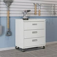 thumbnail image 2 of Manhattan Comfort Fortress Metal Mobile Garage Chest with Drawers in White, 2 of 10