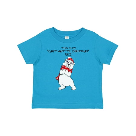 

Inktastic Christmas Face- Bear-red Scarf Gift Toddler Boy or Toddler Girl T-Shirt