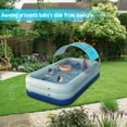 thumbnail image 3 of WINGOMART Auto Inflation Swimming Pool,Sun Resistant Inflatable swimming Pool Float Raft Removable Canopy for Outdoor Backyard Water Party- (210×150×68cm) 83X59X27in - BLUE, 3 of 10