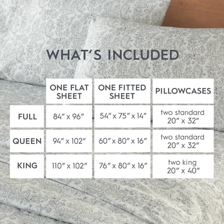 BETTER HOMES & GARDENS 2-PIECE 400 THREAD COUNT PAISLEY TAUPE PERFORMANCE HYGROCOTTON® PILLOWCASE SET, KING