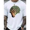 thumbnail image 2 of Men's Creative Money Print Fashion Summer Short Sleeve T-Shirt, 2 of 10