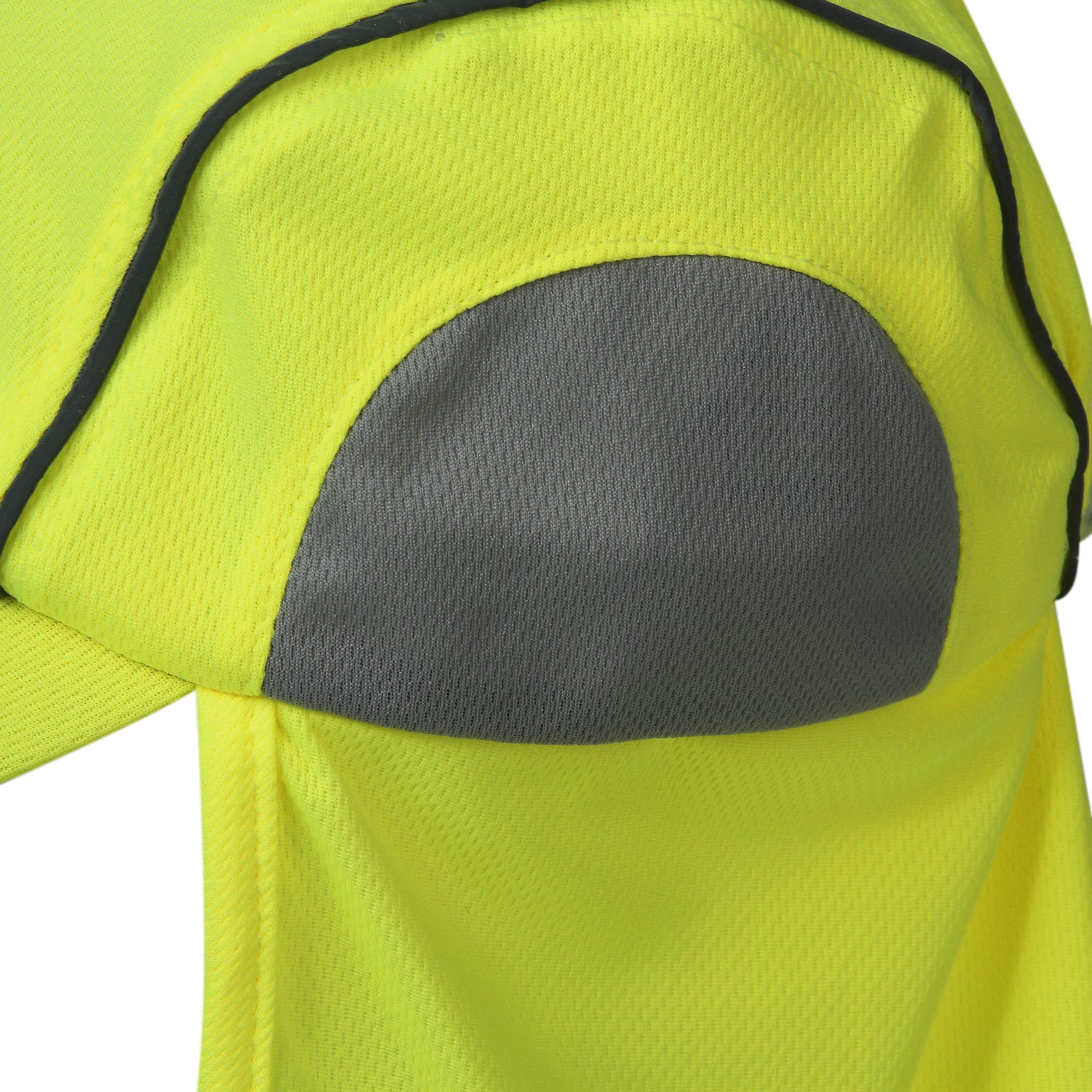 A-SAFETY Mens UV Sun Protection work Cap Safari Hike Cap with Reflective Neck Flap Fishing Orang Yellow Hat