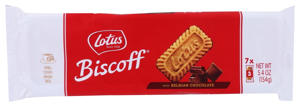 Biscoff Cookie Caramelized Biscuits, With Belgian Chocolate, 7 Fresh Packs