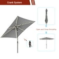 thumbnail image 5 of CHYVARY LED Outdoor Patio 6x9ft Deck Solar Light Market Umbrella, Outside Table Umbrellas with Polyester canopy,Gray, 5 of 8