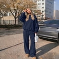 thumbnail image 5 of SUNBS Two Piece Sets for Women Matching Outfit Fall Hoodies Wide Leg Sweatpants Casual Lounge Sweatsuit Set, 5 of 9