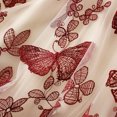 thumbnail image 3 of Lu's Chic Women's Tulle Midi Skirt Pleated Summer Floral Elastic Waist Tea-length Layered Butterfly High Waisted Floral A-line Tutu Mesh Formal Prom Party Skirts Red X-Small-Large, 3 of 5