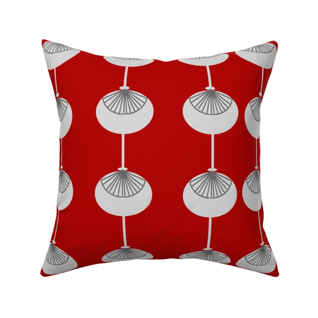 Christmas Mid Century Modern Throw Pillow Cover w Optional Insert by Roostery 