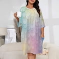 thumbnail image 2 of Mermaid Scales Colorful Sleepshirts For Sleeping Travels Loose Sleepdress Pajama Dress Soft Nightdress Sleepwear, 2 of 7