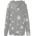 thumbnail image 5 of Pompotops Women Dandelions Printing Hooded Long Sleeve Zipper Drawstring Shirts Tops Coat, 5 of 5