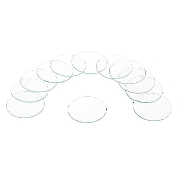 Uxcell 12pcs Watch Crystal Glass Lens, 32.5mm Flat Round Glasses Replacement Parts for Watchmaker Repair, Clear