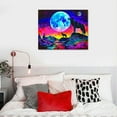 thumbnail image 5 of Nawypu Canvas Wall Art For Living Room Family Wall Decor For Bedroom Modern Office Decorations Animal Wolf Wall Pictures Artwork Blue Starry Sky Scenery Painting Room Canvas Art Prints Home Decor, 5 of 5